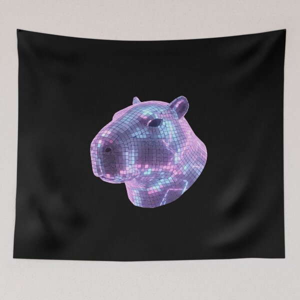Item preview, Capybara Head Disco Ball 3D Mirror Party Art designed and sold by Fenay Designs.