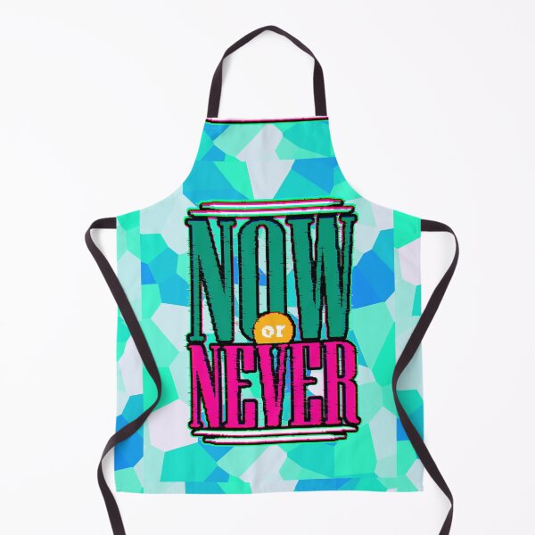 Item preview, Now or Never – Motivational Design with Large Letters and Blue and Turquoise Background designed and sold by AstronautMerch.