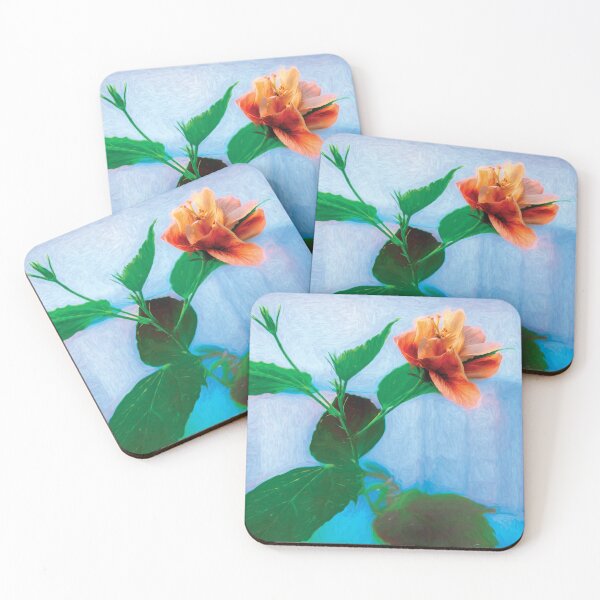 Item preview, Peachy Hibiscus Painterly designed and sold by Kay Brewer.