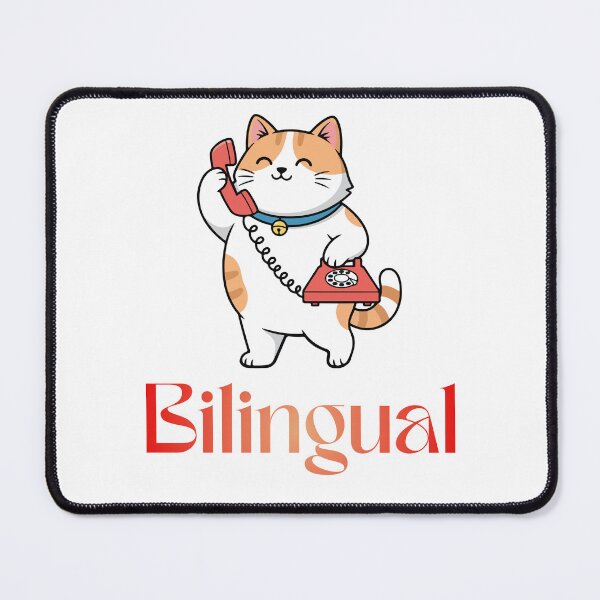 Item preview, Funny Bilingual Cat Design – Meow & Human Language designed and sold by GOTCHO1.