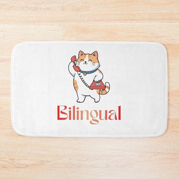 Item preview, Funny Bilingual Cat Design – Meow & Human Language designed and sold by GOTCHO1.
