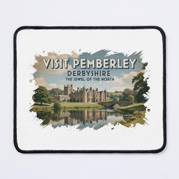 Item preview, Visit Pemberley Derbyshire Watercolor Painting Art designed and sold by Fenay Designs.