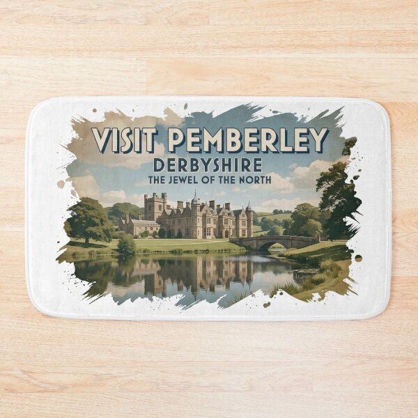 Item preview, Visit Pemberley Derbyshire Watercolor Painting Art designed and sold by Fenay Designs.