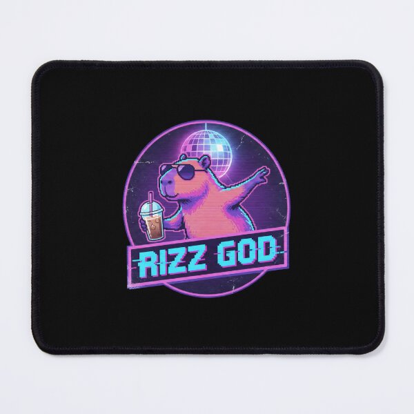 Artikelvorschau, Rizz God Capybara Glitch Pixel Art Disco entworfen und verkauft von Fenay Designs.