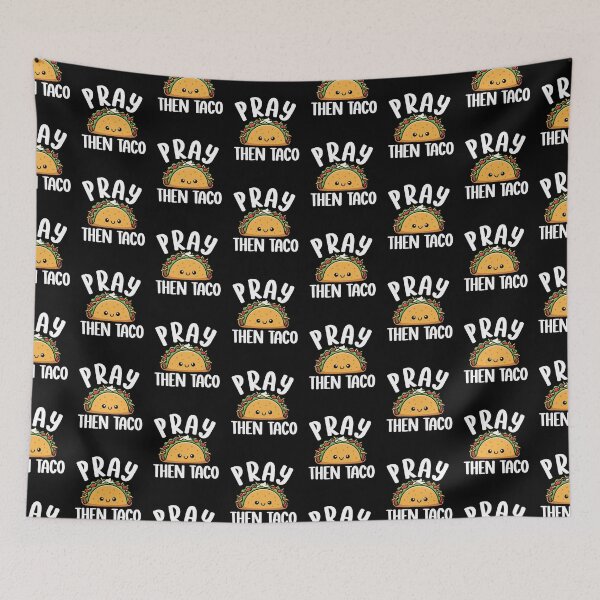 Item preview, Pray Then Taco – Cute Christian Taco Design designed and sold by Illustrated Faith.