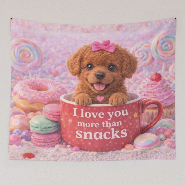 Item preview, Poodle Puppy Loves Snacks designed and sold by GivingJoy.