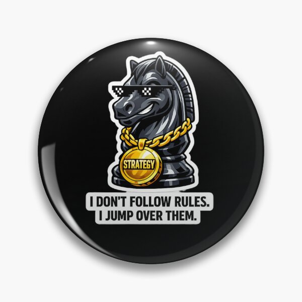 Item preview, Funny Chess Knight Thug Life Strategy Sticker designed and sold by Not Amused Designs.