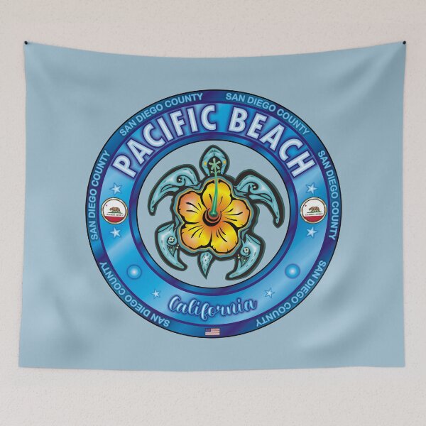 Item preview, Pacific Beach San Diego California sea turtle hibiscus designed and sold by studioss76.