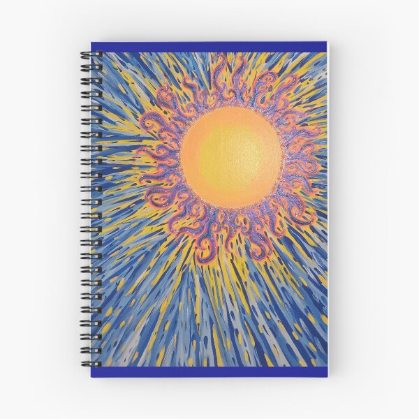 Item preview, Blazing Sun of Eternal Fire – Acrylic Canvas Painting designed and sold by PEACELOVERSART.