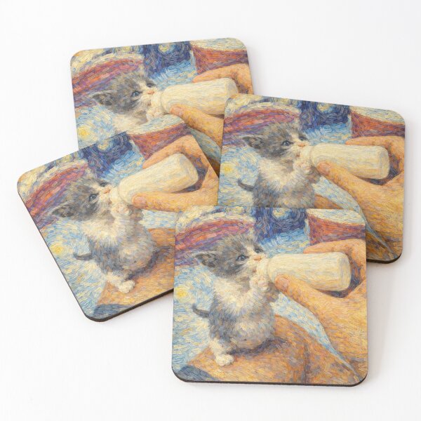 Item preview, Feeding Time – Tender Kitten Moment designed and sold by The Painted Paws.