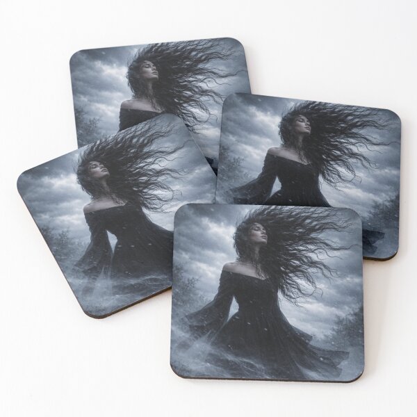 Item preview,  Stormy Grace — Ethereal Woman in Winter Wind designed and sold by WhimsyWink.