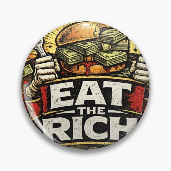 Item preview, Eat the Rich – Anti-Corporate Protest Illustration Design designed and sold by SolidarityHQ.