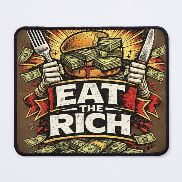 Item preview, Eat the Rich – Anti-Corporate Protest Illustration Design designed and sold by SolidarityHQ.
