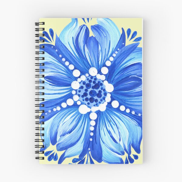 Item preview, Blue flower, Ukraine art, Petrykivka style, author's drawing designed and sold by Sunflower-7.