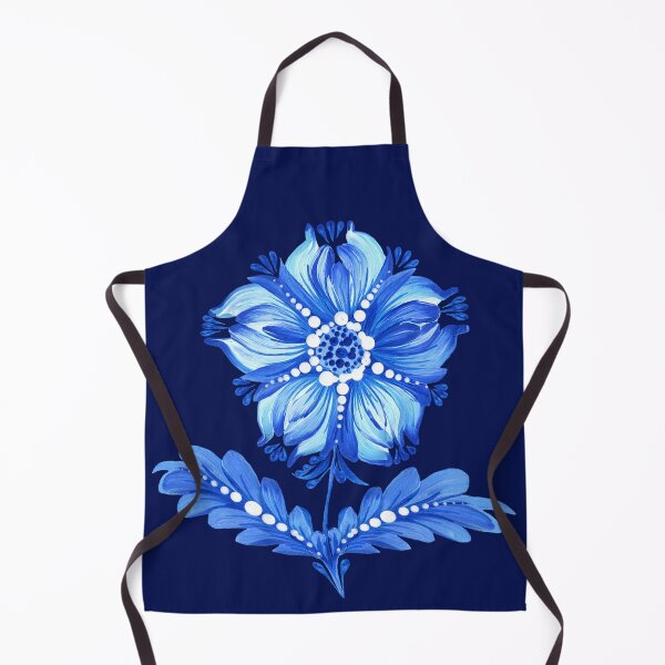 Item preview, Blue flower, Ukraine art, Petrykivka style, author's drawing designed and sold by Sunflower-7.