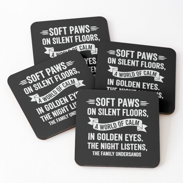 Item preview, soft paws on silent floors poetic cat quote designed and sold by BazStudiodesign.