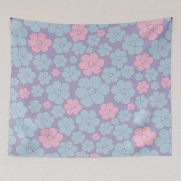 Item preview, Flower Pattern in Blue, Lilac, and Pink designed and sold by LAEC-Shop.