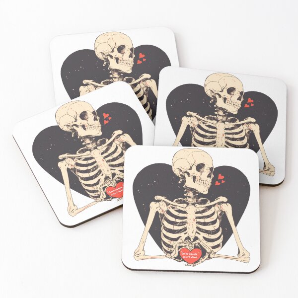 Item preview, Good people aren't dead skeleton sticker designed and sold by MendaciousMina.