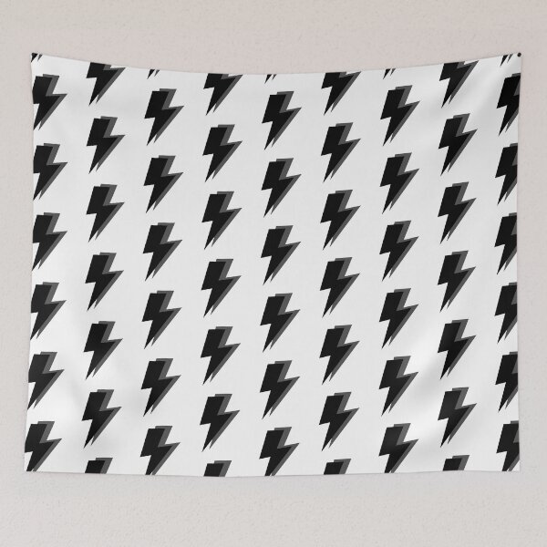 Item preview, Black and Grey Lightning Bolts designed and sold by OneThreeSix.