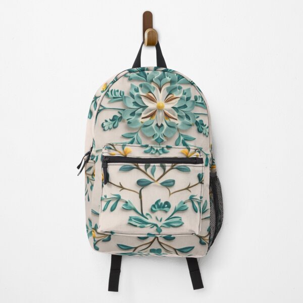 Item preview, Golden Bloom & Teal Leaves – Elegant Floral Art Pattern designed and sold by Colorshow-relax.
