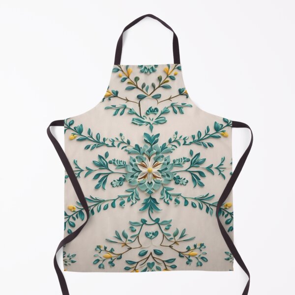 Item preview, Golden Bloom & Teal Leaves – Elegant Floral Art Pattern designed and sold by Colorshow-relax.
