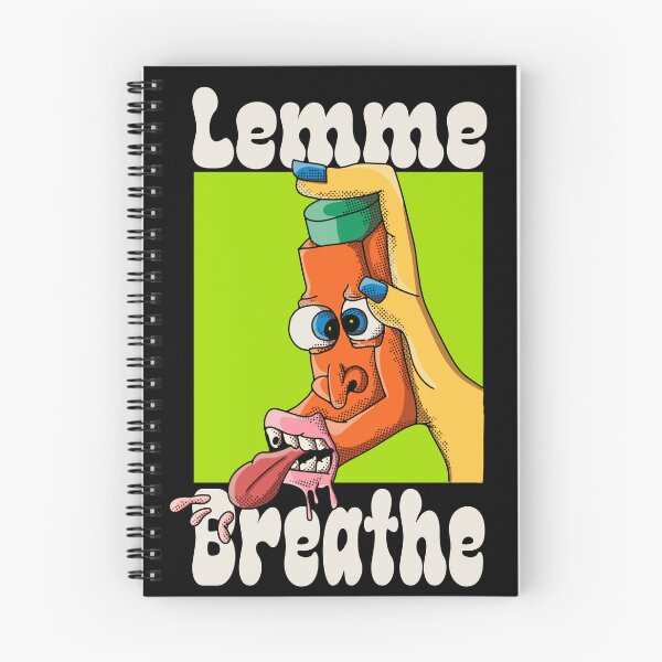 Item preview, Lemme Breathe Funny Asthma Inhaler Cartoon Design designed and sold by The Funscape Store.