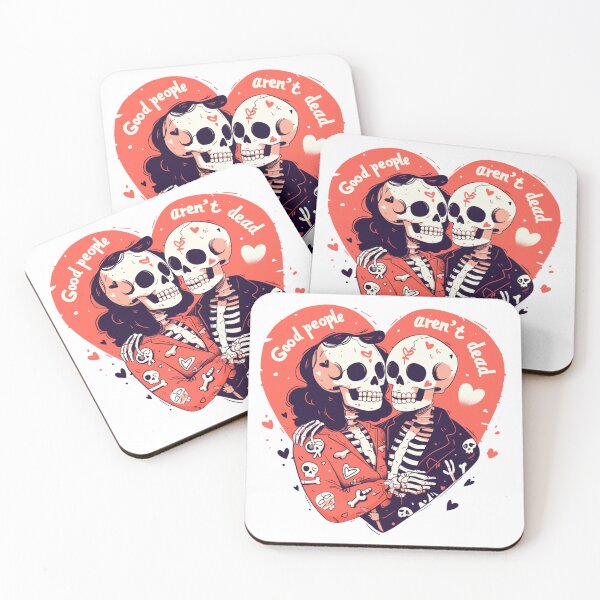 Item preview, Good people aren't dead skeleton couple sticker designed and sold by MendaciousMina.