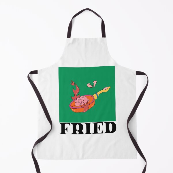 Item preview, Fried Brain Funny Burnout Mental Health Cartoon T-Shirt designed and sold by The Funscape Store.