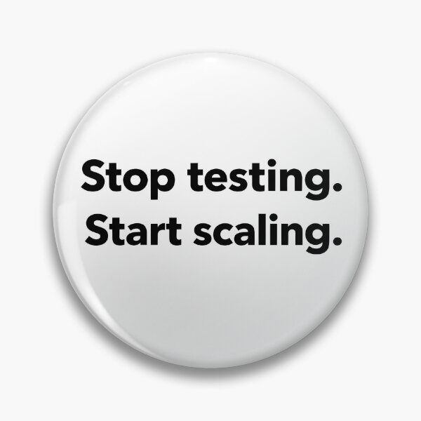 Item preview, Marketing Motivation Sticker - Stop Testing Start Scaling - Growth Hacker Design designed and sold by DigitalNovaCo.
