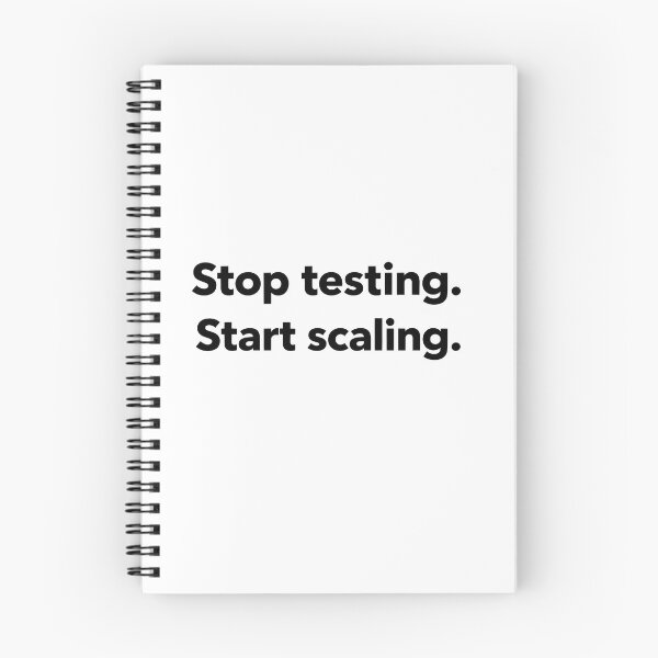 Item preview, Marketing Motivation Sticker - Stop Testing Start Scaling - Growth Hacker Design designed and sold by DigitalNovaCo.