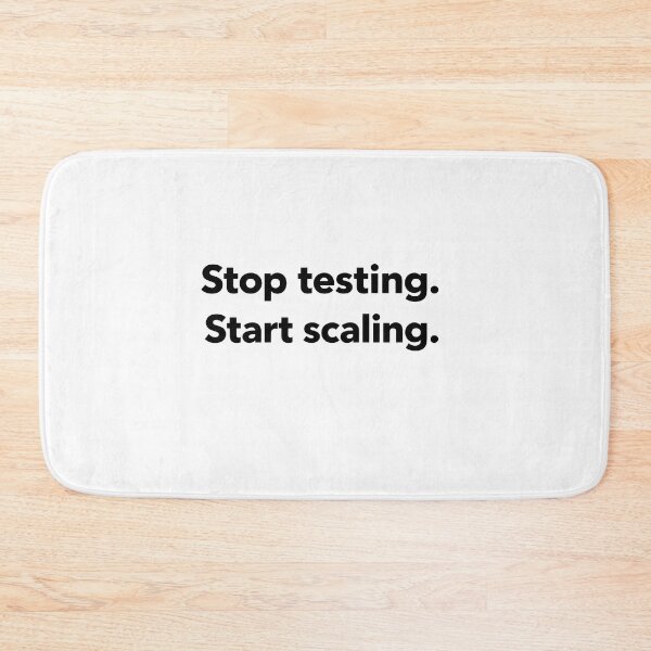 Item preview, Marketing Motivation Sticker - Stop Testing Start Scaling - Growth Hacker Design designed and sold by DigitalNovaCo.