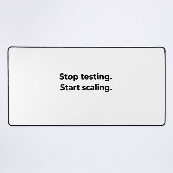 Item preview, Marketing Motivation Sticker - Stop Testing Start Scaling - Growth Hacker Design designed and sold by DigitalNovaCo.