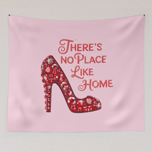 Item preview, There’s No Place Like Home – Ruby Red Rhinestone Heels Glam Quote designed and sold by Cristina Galerina.