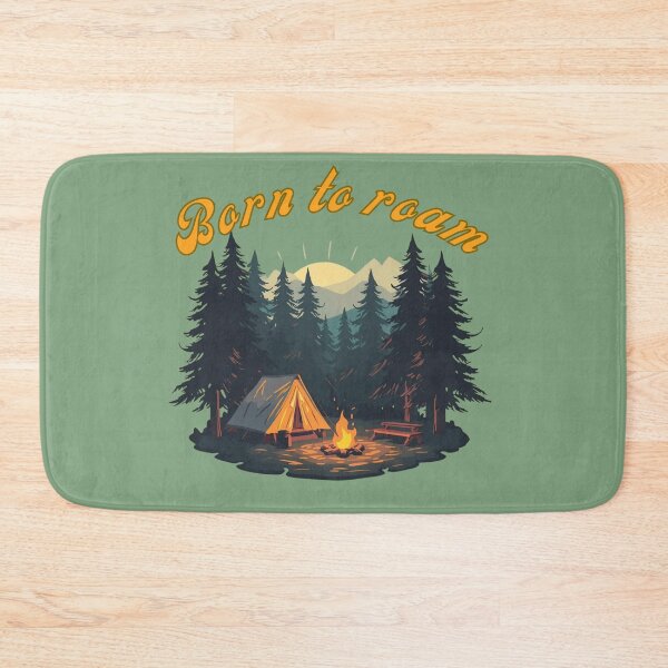 Item preview, Born to Roam - Camping Campfire Forest Adventure Art. designed and sold by LunaPrintCo.