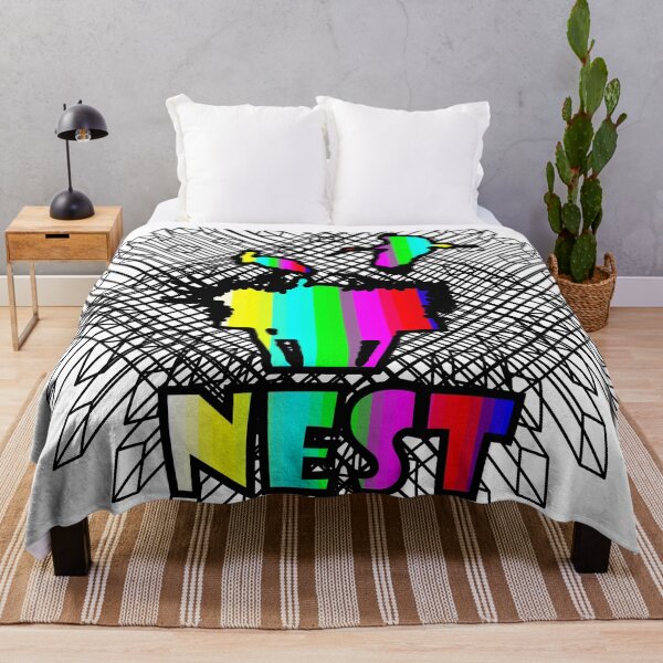 Item preview, Glitch Skull NEST – Rainbow Static Digital Art designed and sold by Bianormal.