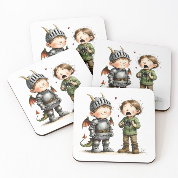 Item preview, Brave Little Knight vs My Broken Spider – Funny Kids Fear designed and sold by MaciejRudzinsky.