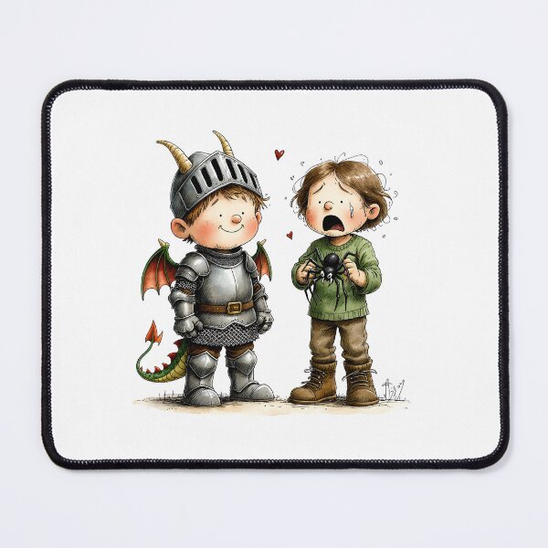 Item preview, Brave Little Knight vs My Broken Spider – Funny Kids Fear designed and sold by MaciejRudzinsky.