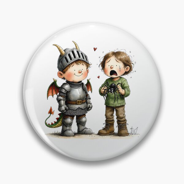 Item preview, Brave Little Knight vs My Broken Spider – Funny Kids Fear designed and sold by MaciejRudzinsky.