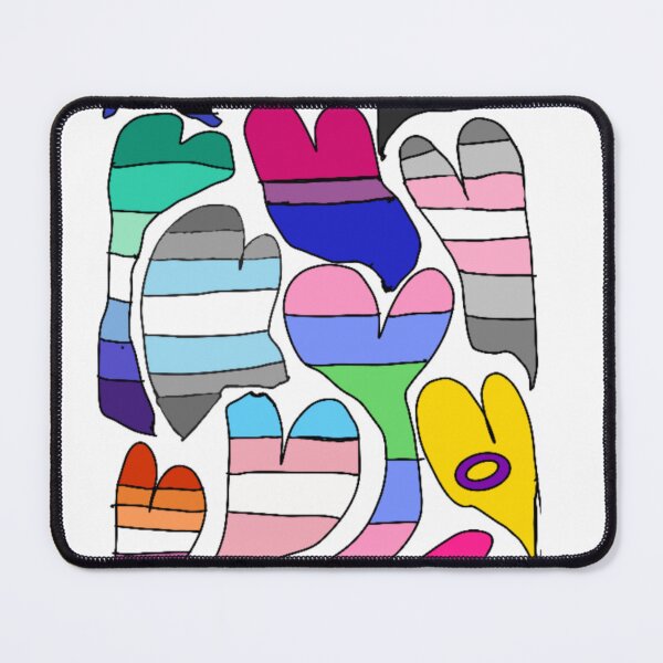Item preview, Abstract Pride Flag Heart Design designed and sold by FroggyTown Art.