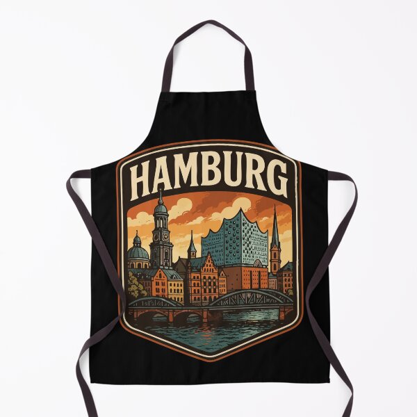 Item preview, Hamburg Germany Retro Vintage Travel designed and sold by TomFrontierArt.