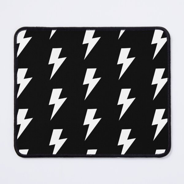 Item preview, White Lightning Bolt on Black designed and sold by OneThreeSix.