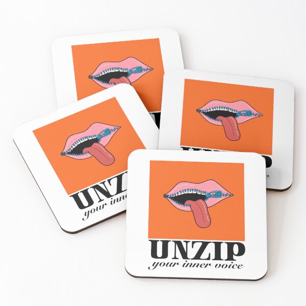 Item preview, Unzip Your Inner Voice - Surreal Pop Art Mouth Graphic designed and sold by The Funscape Store.