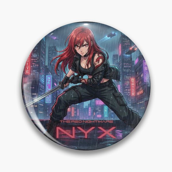 Item preview, Nyx – The Red Nightmare | Anime Cyberpunk Warrior Design designed and sold by Ahmed-G-Designs.
