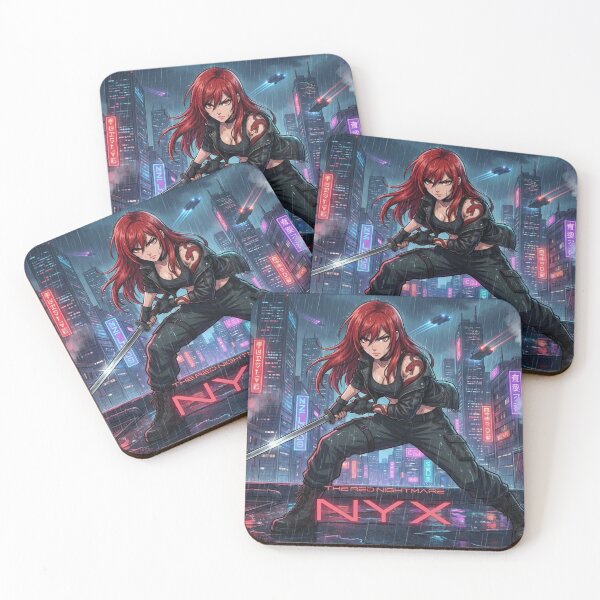 Item preview, Nyx – The Red Nightmare | Anime Cyberpunk Warrior Design designed and sold by Ahmed-G-Designs.