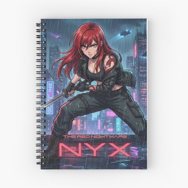 Item preview, Nyx – The Red Nightmare | Anime Cyberpunk Warrior Design designed and sold by Ahmed-G-Designs.