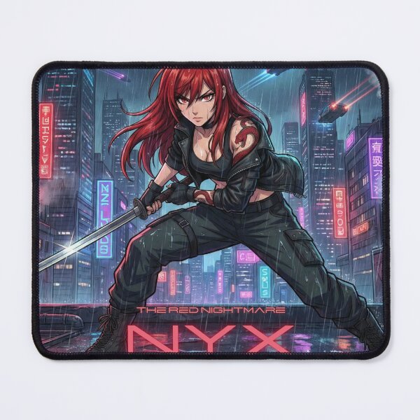 Item preview, Nyx – The Red Nightmare | Anime Cyberpunk Warrior Design designed and sold by Ahmed-G-Designs.