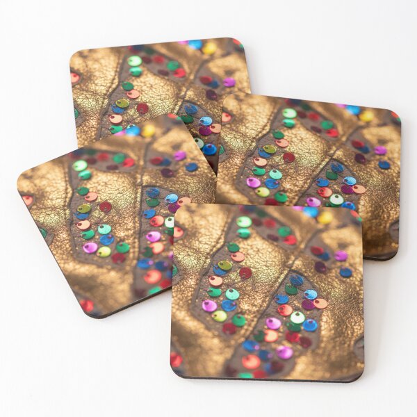 Item preview, Gold Leather with Rainbow Sequins  designed and sold by Swedeprep.