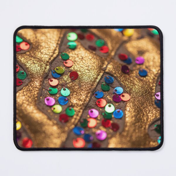 Item preview, Gold Leather with Rainbow Sequins  designed and sold by Swedeprep.