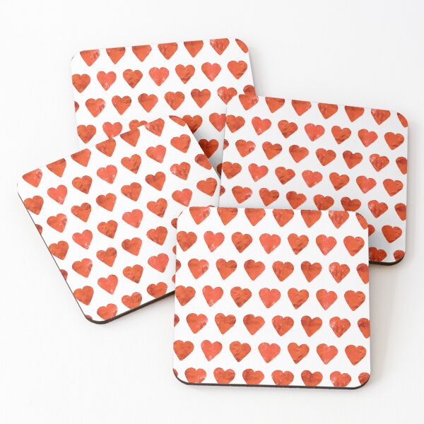 Item preview, Valentine's Day Red Hearts Pattern On Chic White  designed and sold by DEC02.