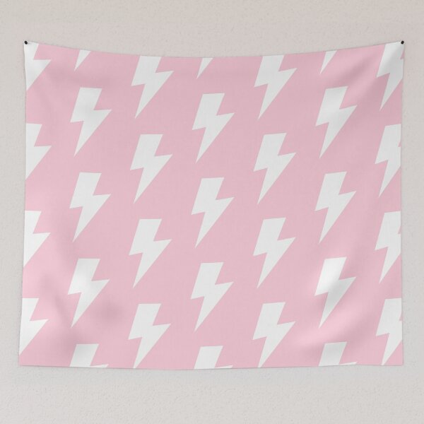 Item preview, White Lightning Bolt on Pink designed and sold by OneThreeSix.